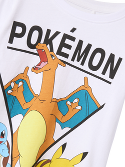 NAME IT Kids' Pokemon Long Sleeve Top, Bright White - view 2, Bright White
