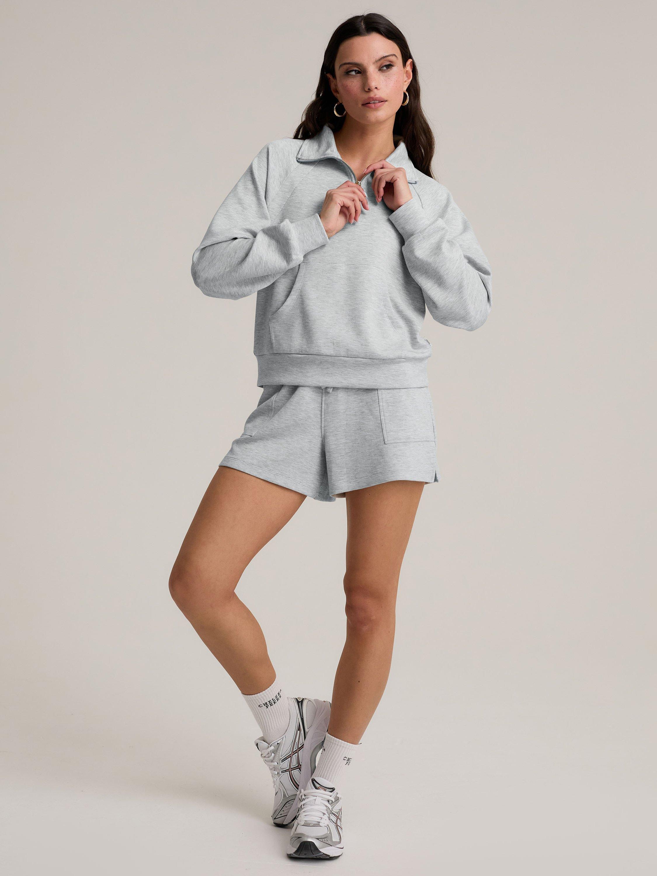 Product image 1 of 4, which shows Chelsea Peers LuxeComfort Scuba Shorts, Grey, 6