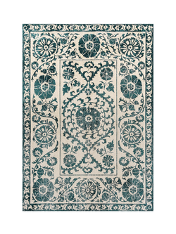 Louis De Poortere Suzani Boree Rug, Notos Blue