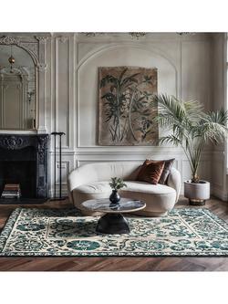 Louis De Poortere Suzani Boree Rug - view 2, Notos Blue