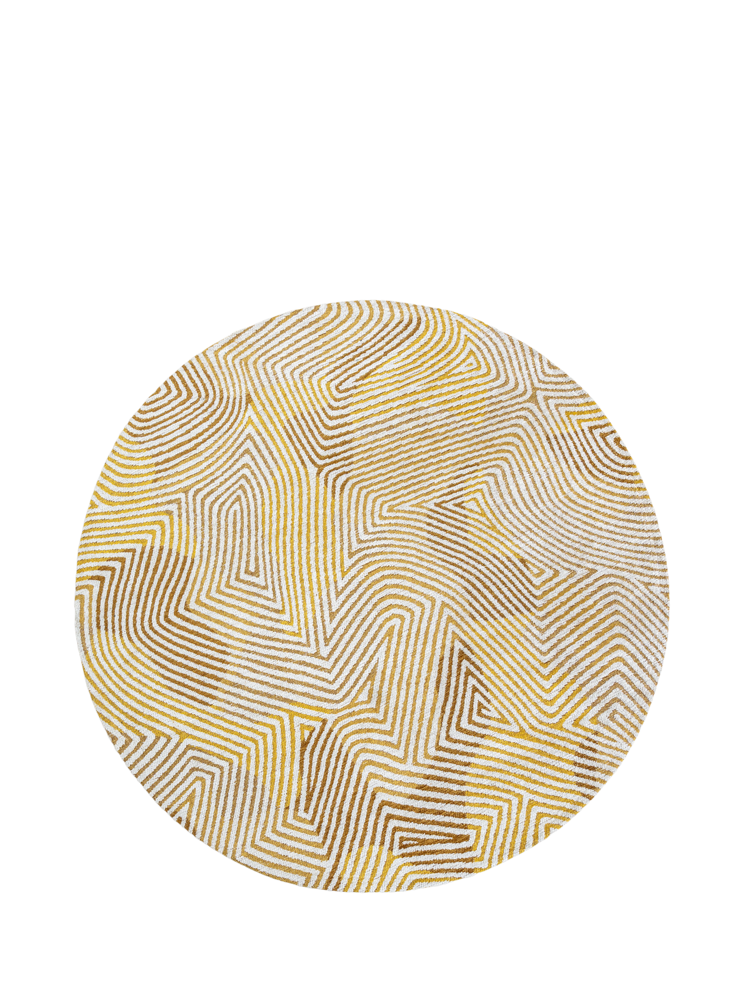 Louis De Poortere Coral Round Rug, Yellow Hippy