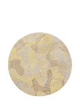 Louis De Poortere Coral Round Rug, Yellow Hippy