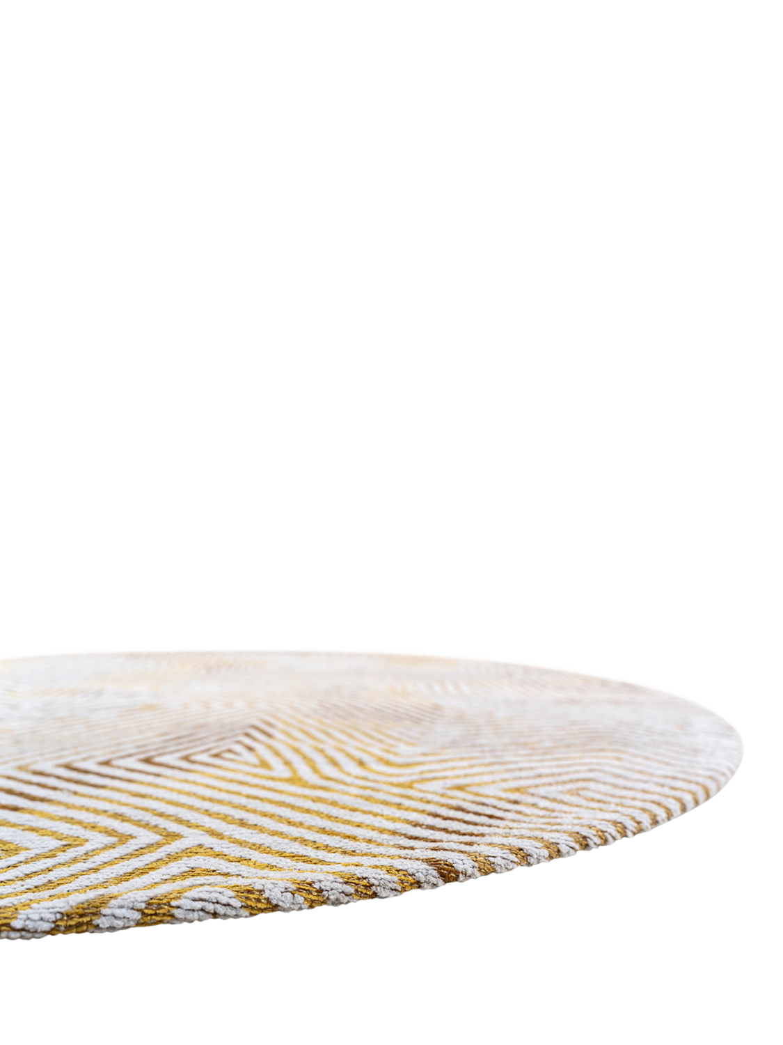 Louis De Poortere Coral Round Rug, Yellow Hippy