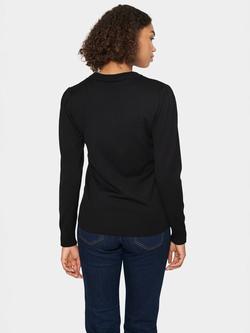 Saint Tropez Temma Embellished Neck Jumper - view 2, Black