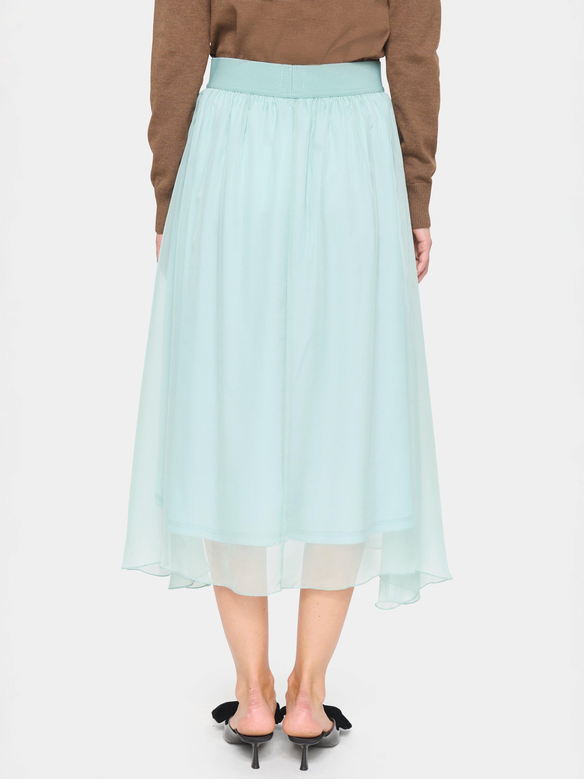 Product image 2 of 6, which shows Saint Tropez CoralSZ Flowy A-Line Midi Skirt, Blue Surf, XS