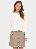 Saint Tropez Lilaa Long Sleeve Sweatshirt, Ice
