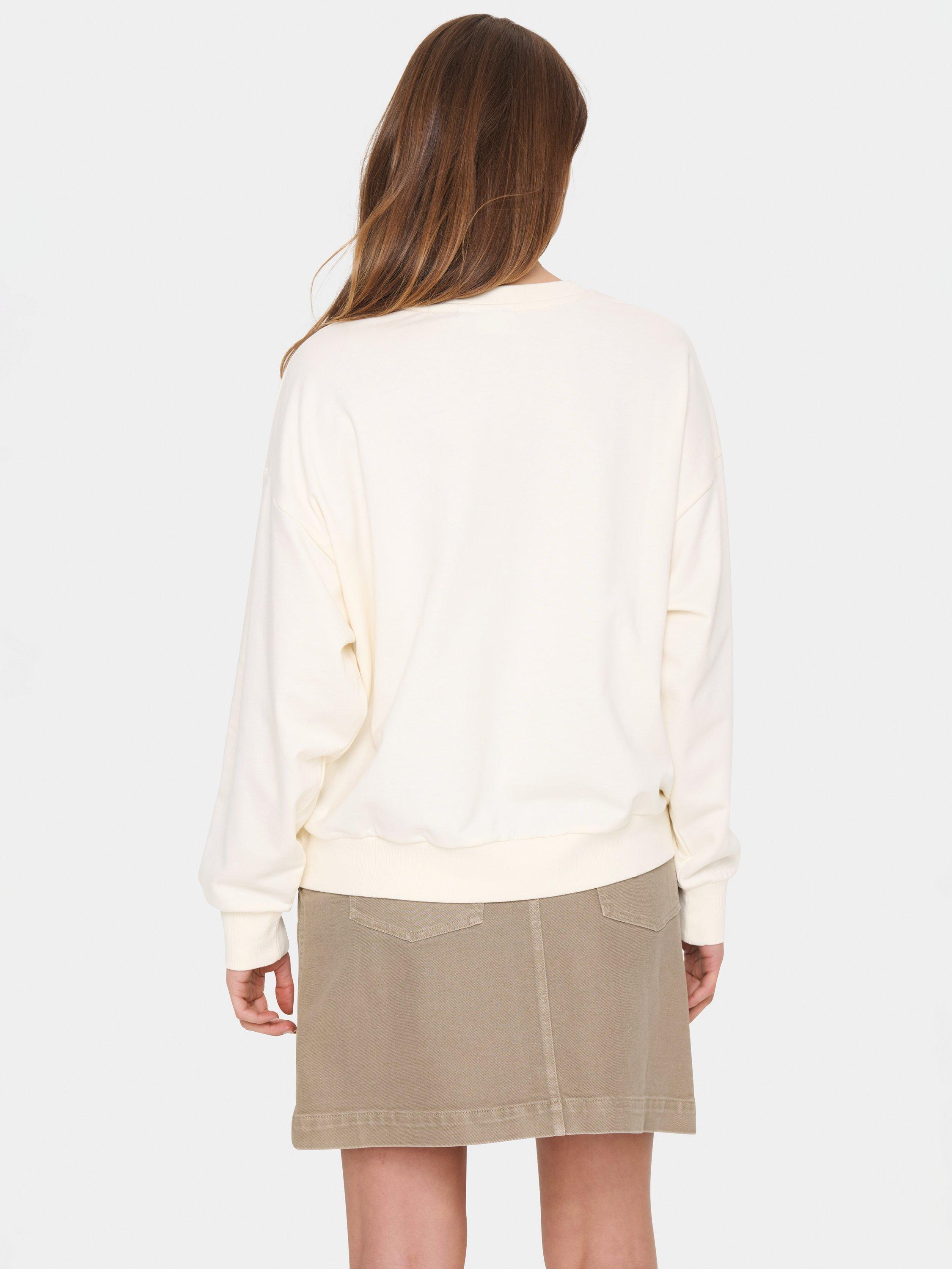 Product image 2 of 6, which shows Saint Tropez Lilaa Long Sleeve Sweatshirt, Ice, XL