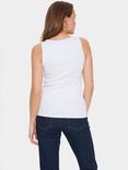 Saint Tropez AsterSZ Crew Neck Cotton Blend Tank Top