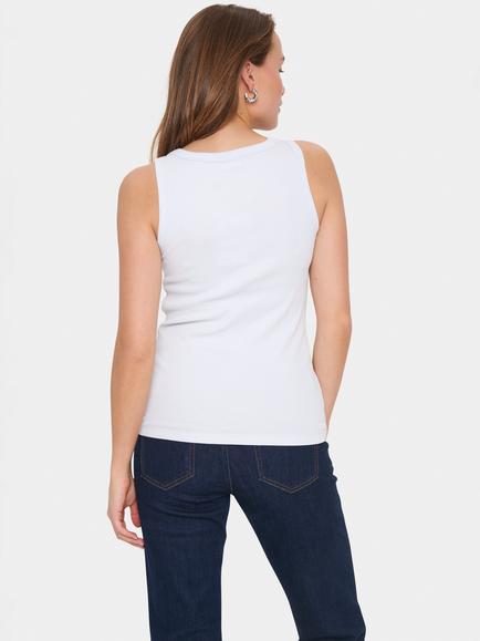 Saint Tropez AsterSZ Crew Neck Cotton Blend Tank Top - view 2, Gray Dawn