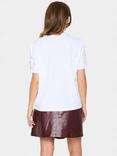 Saint Tropez Lyciana Embellished Sleeve T-Shirt, Bright White