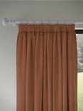 John Lewis Textured Weave Recycled Polyester Pair Blackout/Thermal Lined Pencil Pleat Curtains, Sienna