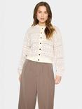 Saint Tropez Layca Textured Stitch Cardigan, Cream
