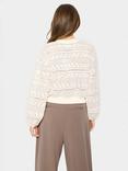 Saint Tropez Layca Textured Stitch Cardigan, Cream