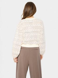 Saint Tropez Layca Textured Stitch Cardigan, Cream - view 2, Cream