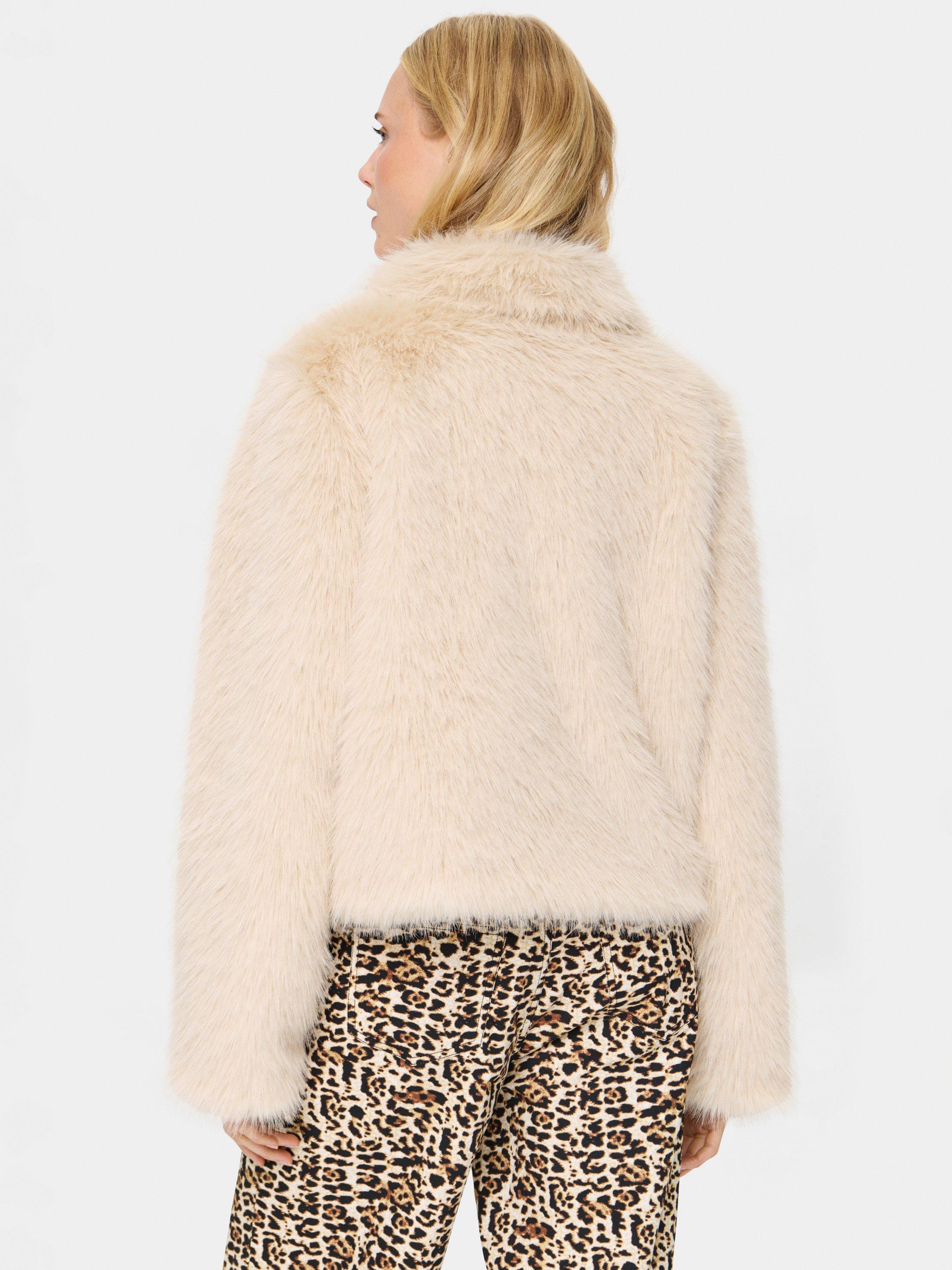 Product image 2 of 6, which shows Saint Tropez ZaselineSZ Long Sleeve Faux Zip Jacket, Creme, XS