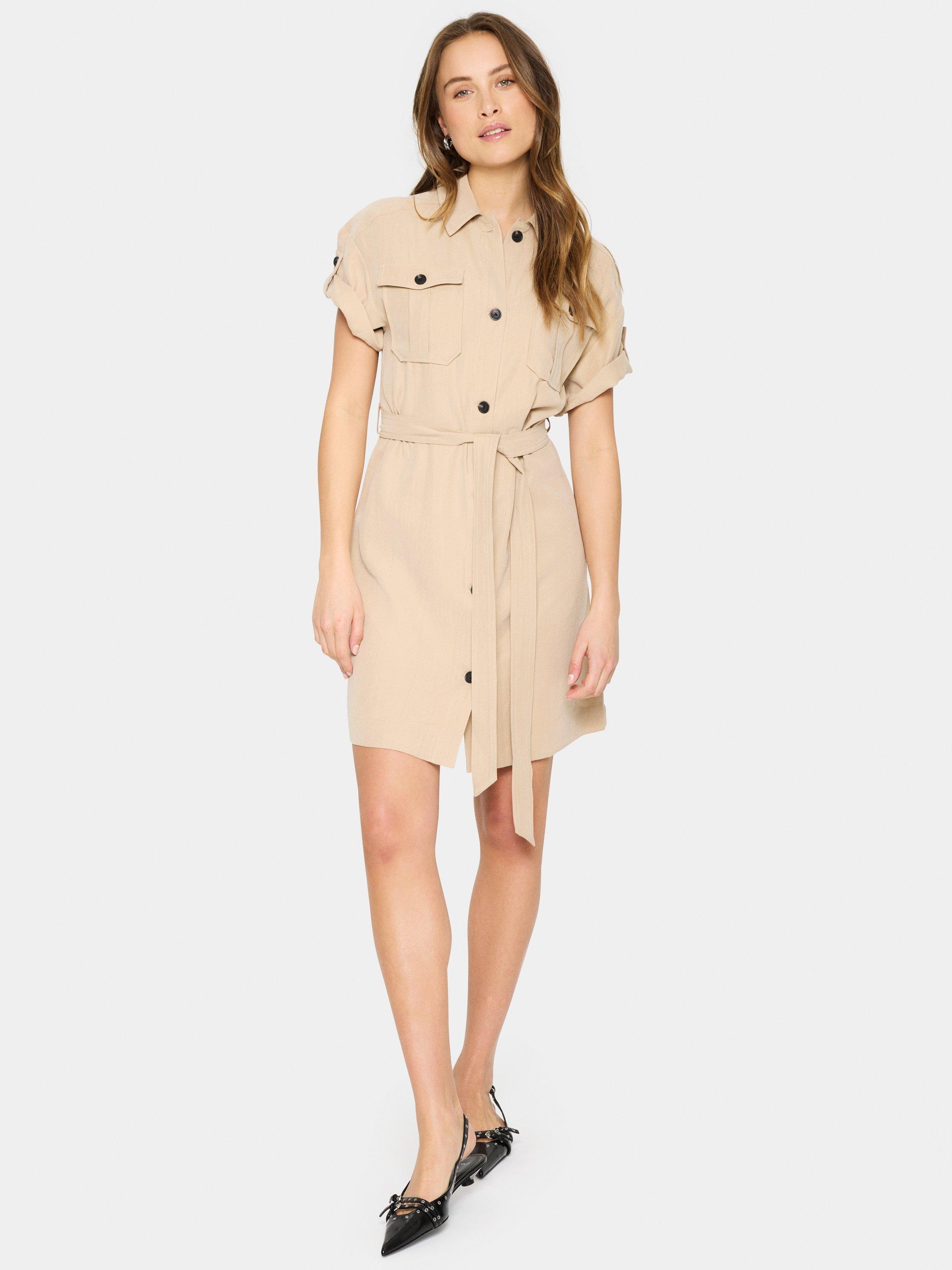 Product image 3 of 7, which shows Saint Tropez Lenore Shirt Dress, Kelp, XS