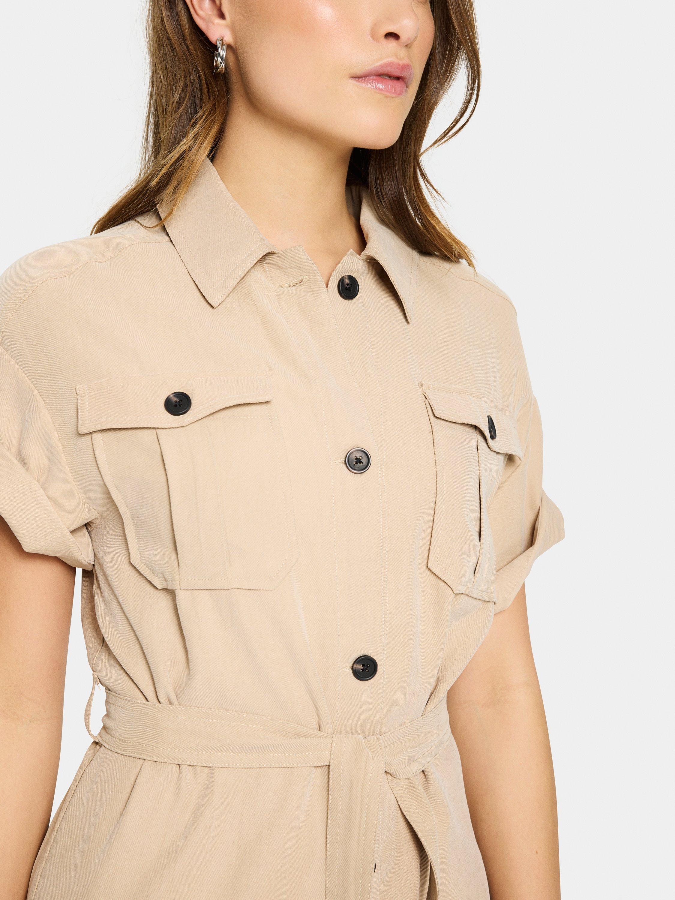 Product image 4 of 7, which shows Saint Tropez Lenore Shirt Dress, Kelp, XS
