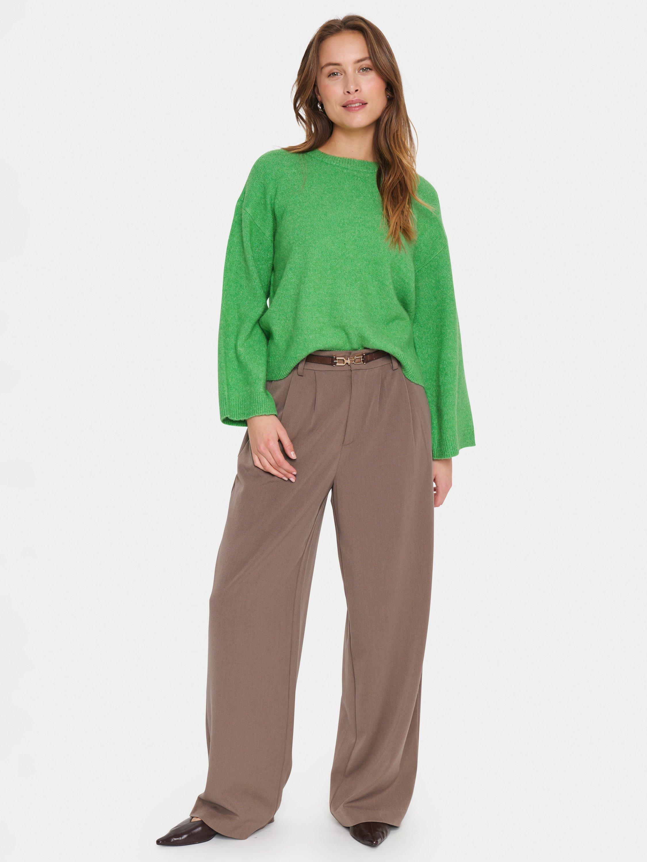 Product image 3 of 6, which shows Saint Tropez LarnaSZ Jumper, Greenbriar, XS