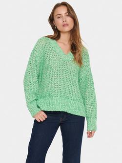 Saint Tropez Lotty Open Knit Jumper, Greenbriar, Greenbriar