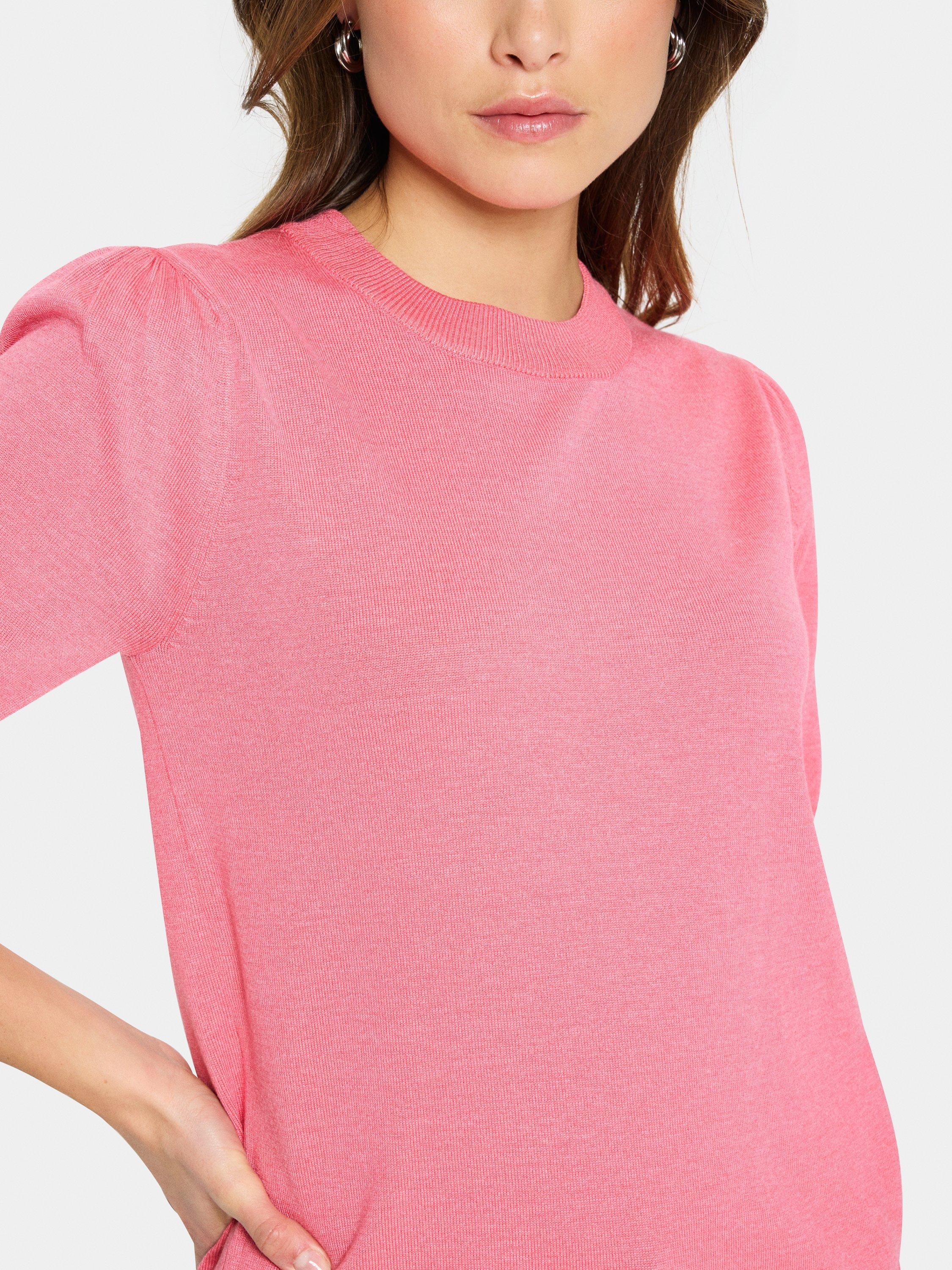 Product image 4 of 6, which shows Saint Tropez Mila Short Sleeve Jumper, Fruit Dove Melange, XS