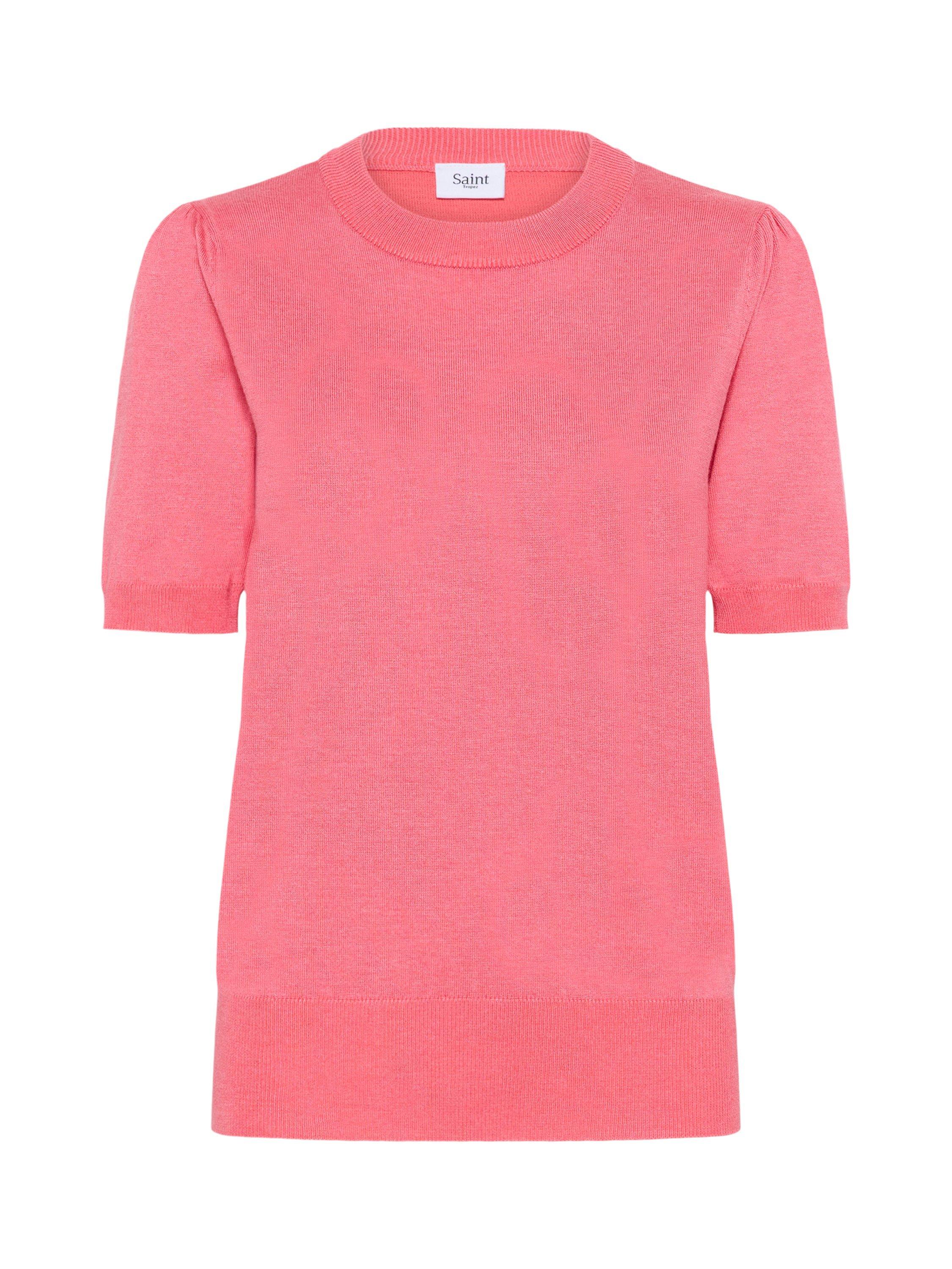 Product image 5 of 6, which shows Saint Tropez Mila Short Sleeve Jumper, Fruit Dove Melange, XS