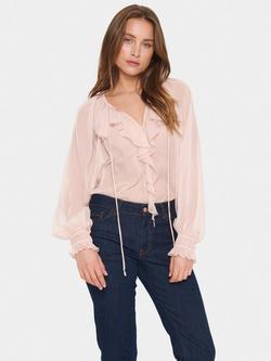 Saint Tropez Lazie Ruffle Top, Sepia Rose, Sepia Rose