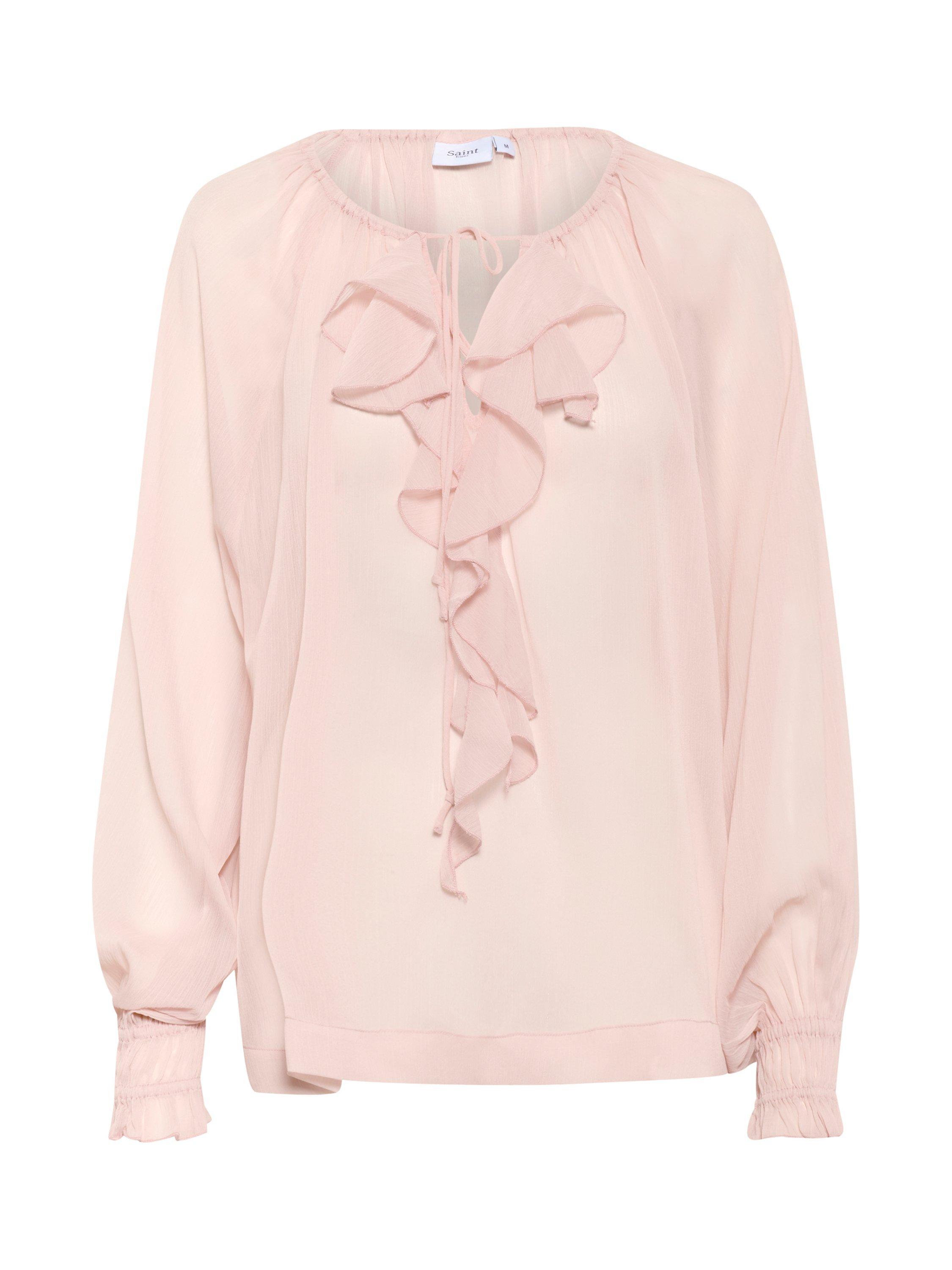 Product image 5 of 6, which shows Saint Tropez Lazie Ruffle Top, Sepia Rose, XS