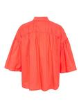 Soaked In Luxury Josie Bow Detail Shirt, Hot Coral