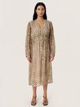 Soaked In Luxury Anaya Leopard Print Midi Dress