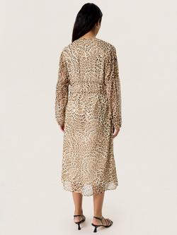 Soaked In Luxury Anaya Leopard Print Midi Dress - view 2, Multi