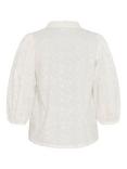 KAFFE Curve KCtenna Cotton Blouse, Chalk