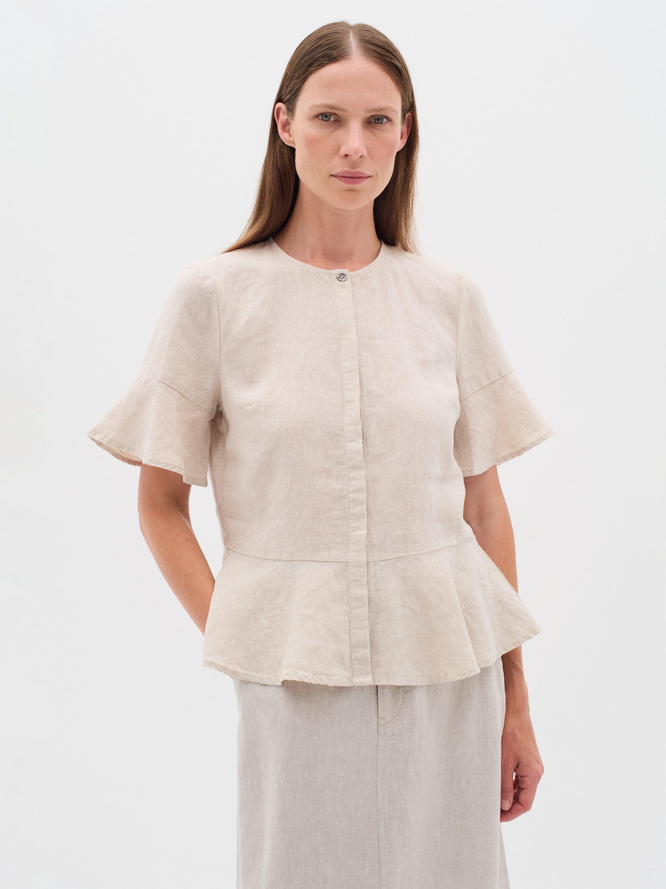 Product image 1 of 5, which shows InWear Rigitta Linen Shirt, Haze Melange, 14