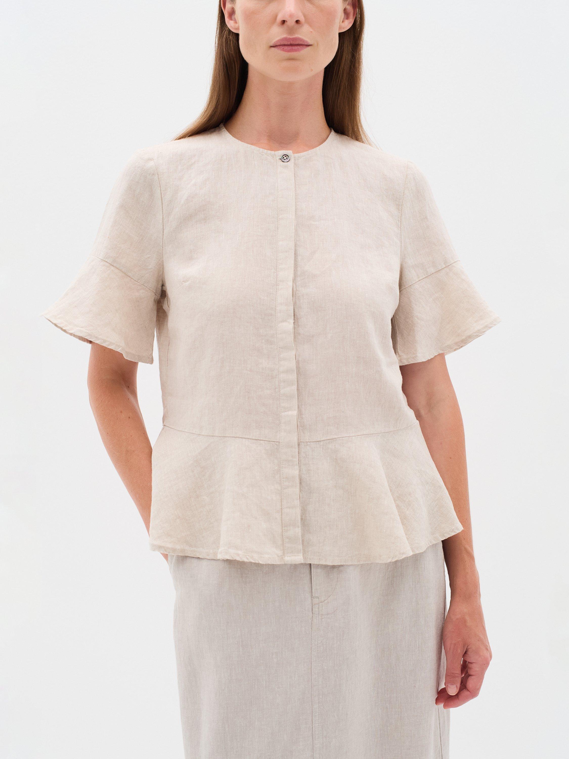 Product image 3 of 5, which shows InWear Rigitta Linen Shirt, Haze Melange, 14