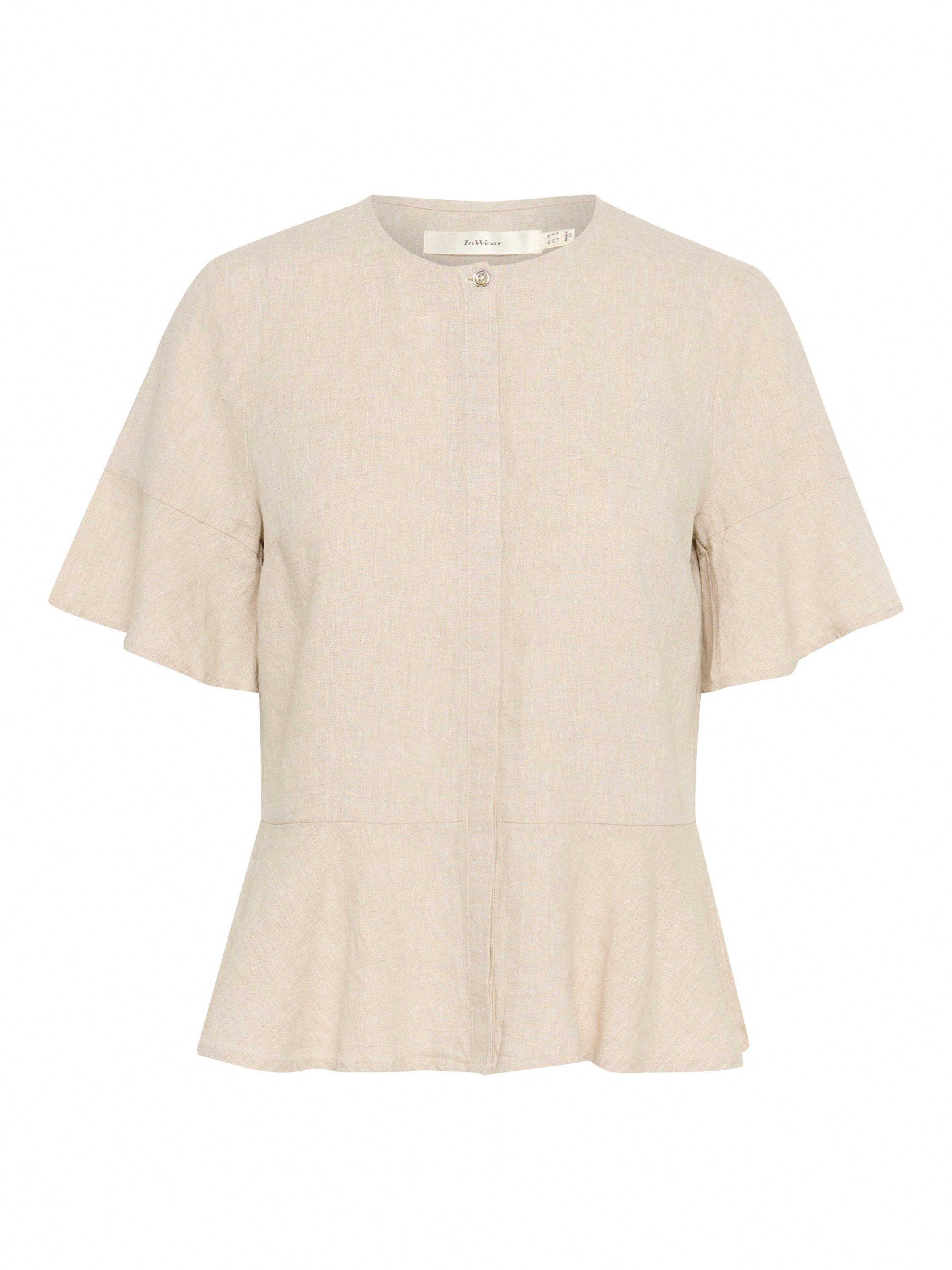 Product image 4 of 5, which shows InWear Rigitta Linen Shirt, Haze Melange, 14