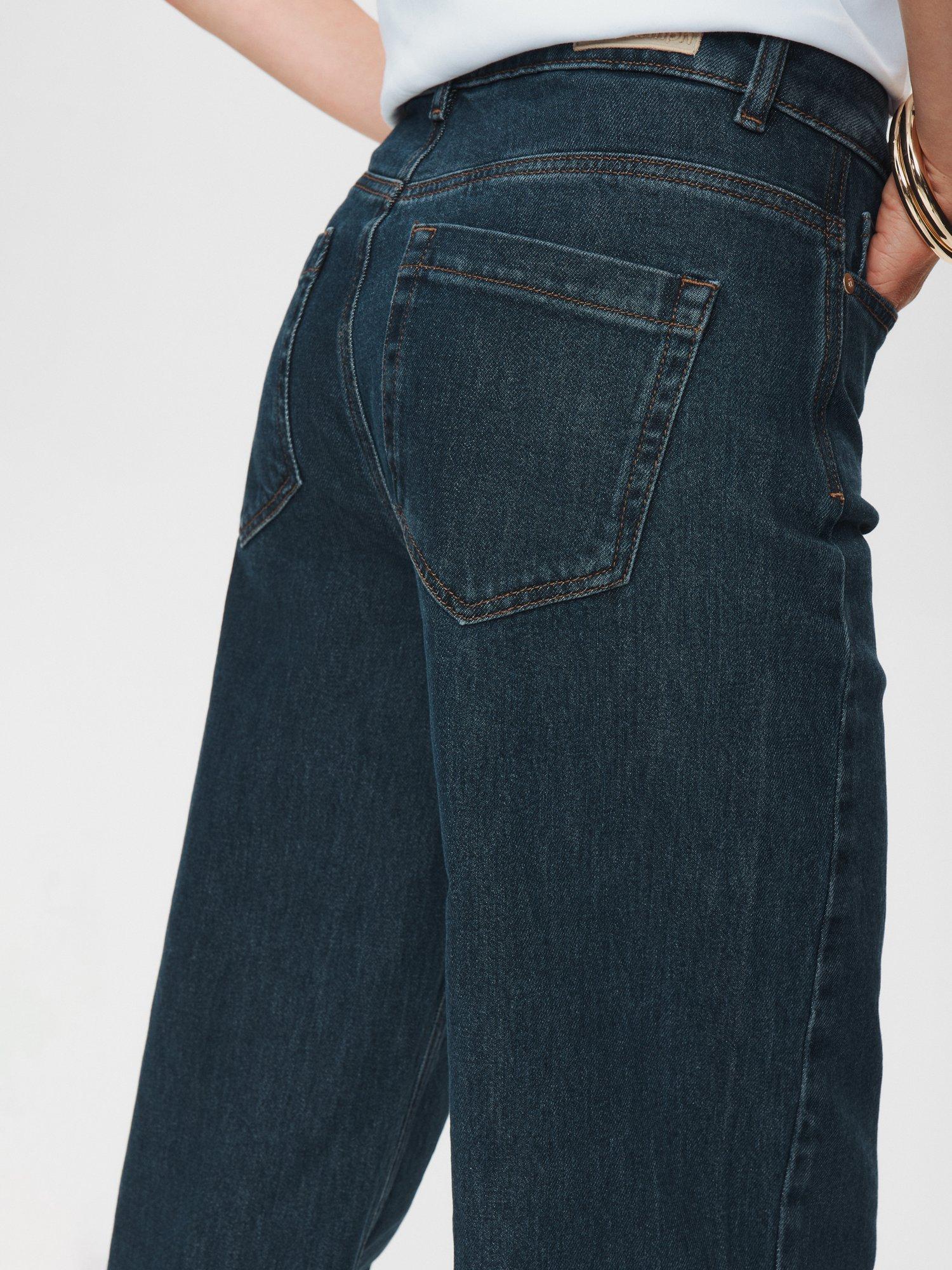 Product image 2 of 6, which shows Numph Toronto Wide Leg Jeans, Dark Blue, 34