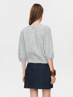 Numph Suri Brushed Knit Cardigan, Light Grey - view 2, Light Grey