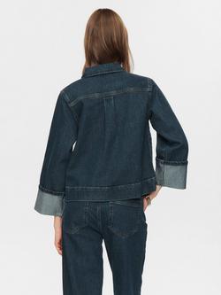 Numph Toronto Denim Shirt, Dark Blue - view 2, Dark Blue