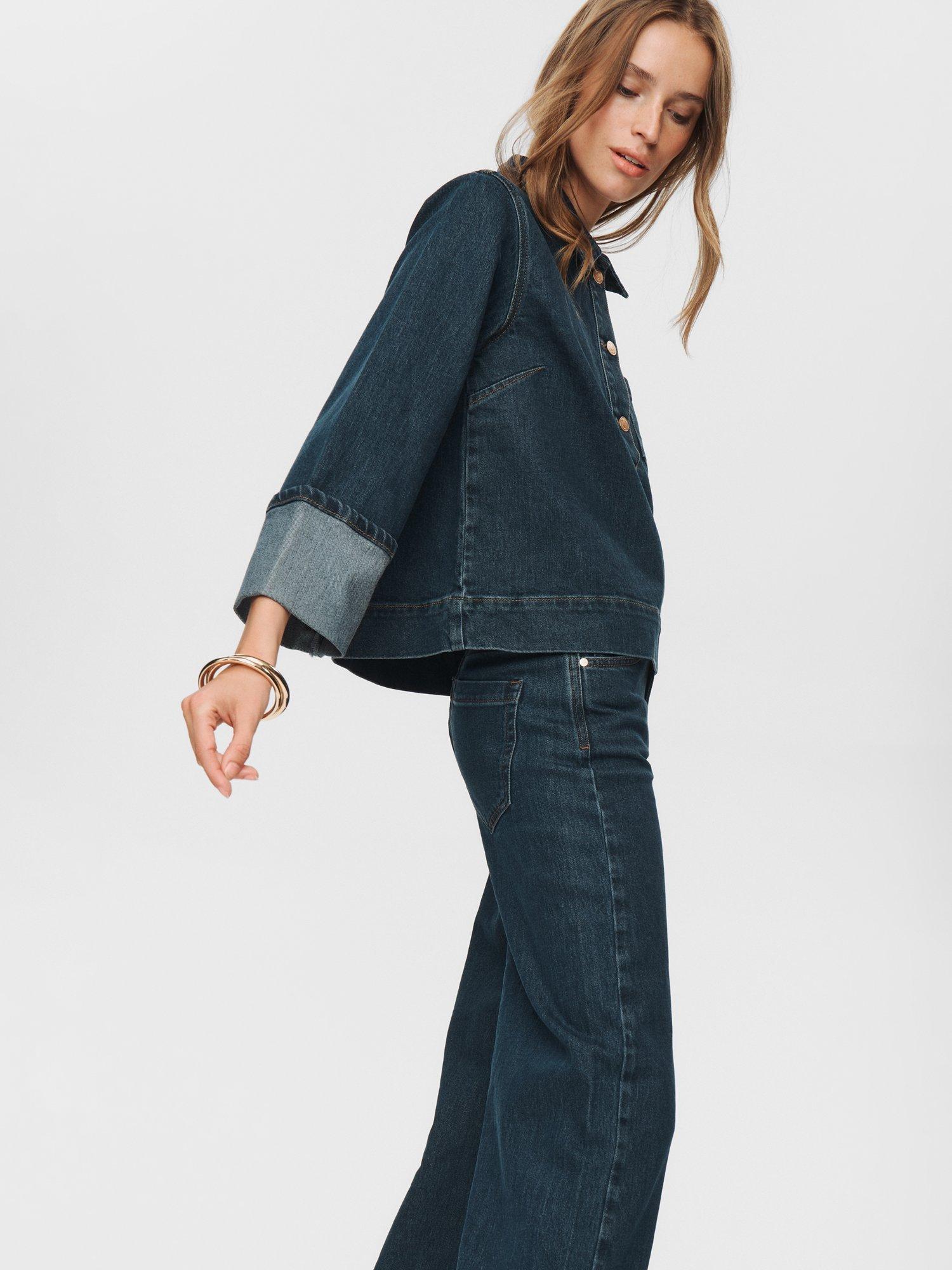 Product image 6 of 9, which shows Numph Toronto Denim Shirt, Dark Blue, 34