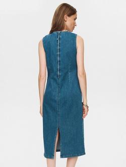 Numph Amber Sleeveless Denim Dress, Blue - view 2, Blue