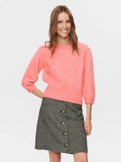 Numph Suri Brushed Knit Jumper, Pink, Pink