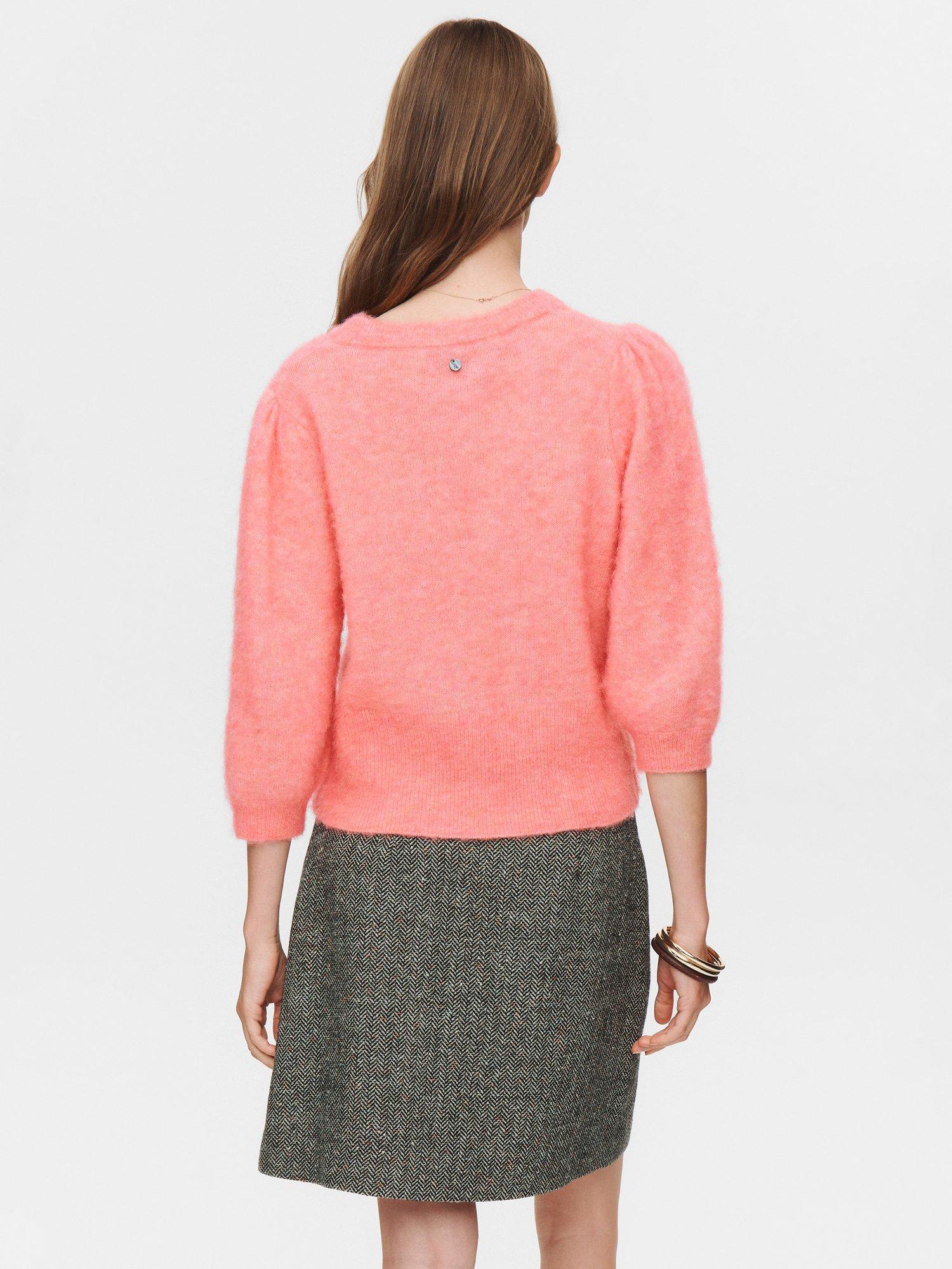 Product image 2 of 7, which shows Numph Suri Brushed Knit Jumper, Pink, S