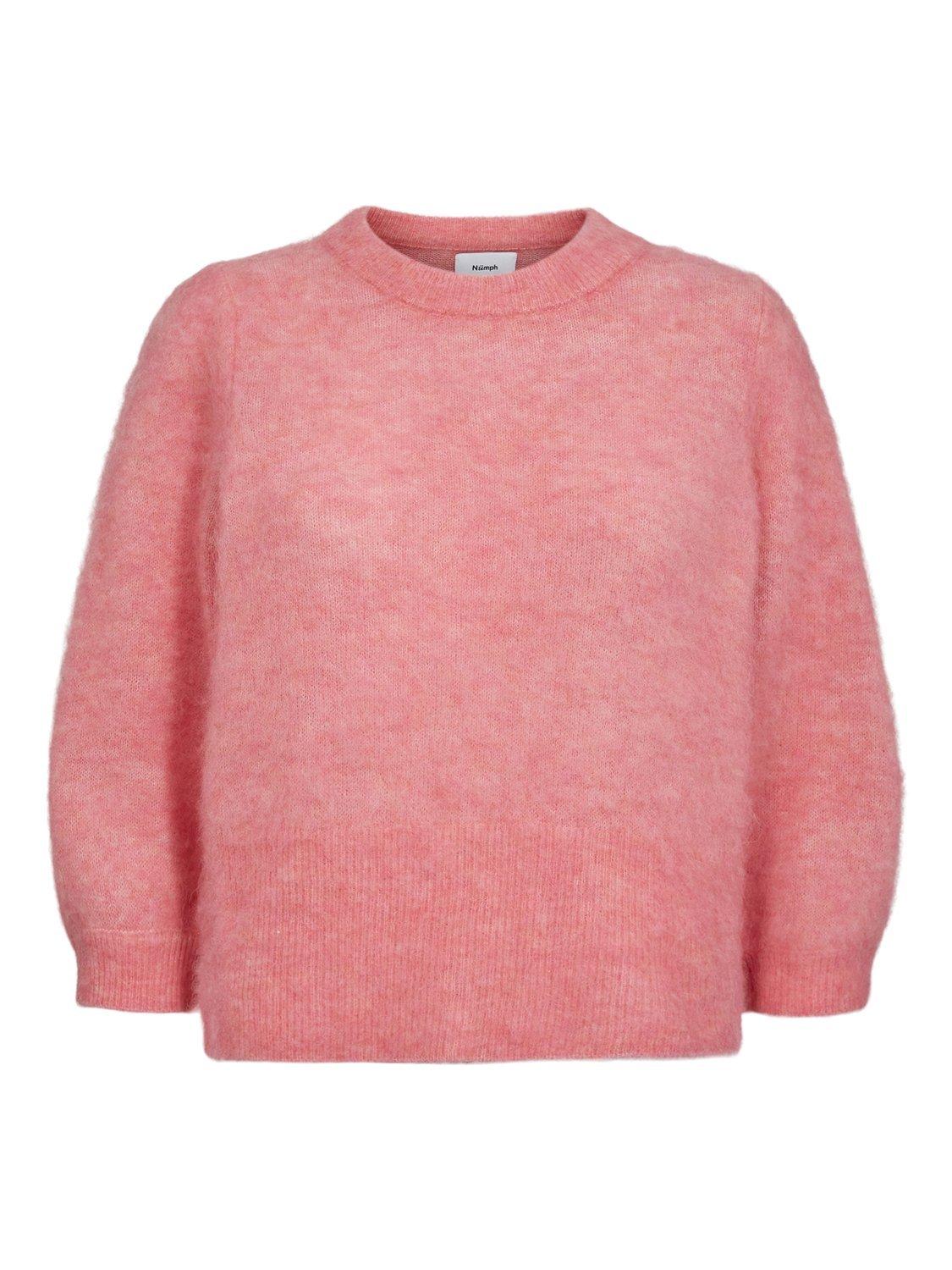 Product image 6 of 7, which shows Numph Suri Brushed Knit Jumper, Pink, S