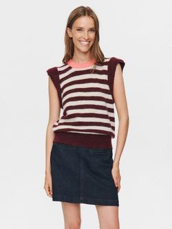 Numph Ciara Riette Stripe Wool Rich Tank Top, Multi, Multi