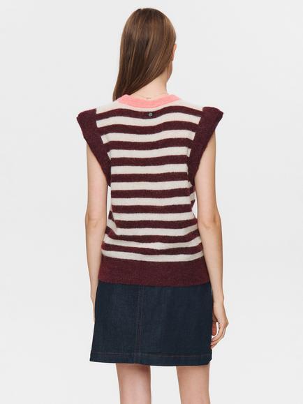 Numph Ciara Riette Stripe Wool Rich Tank Top, Multi - view 2, Multi