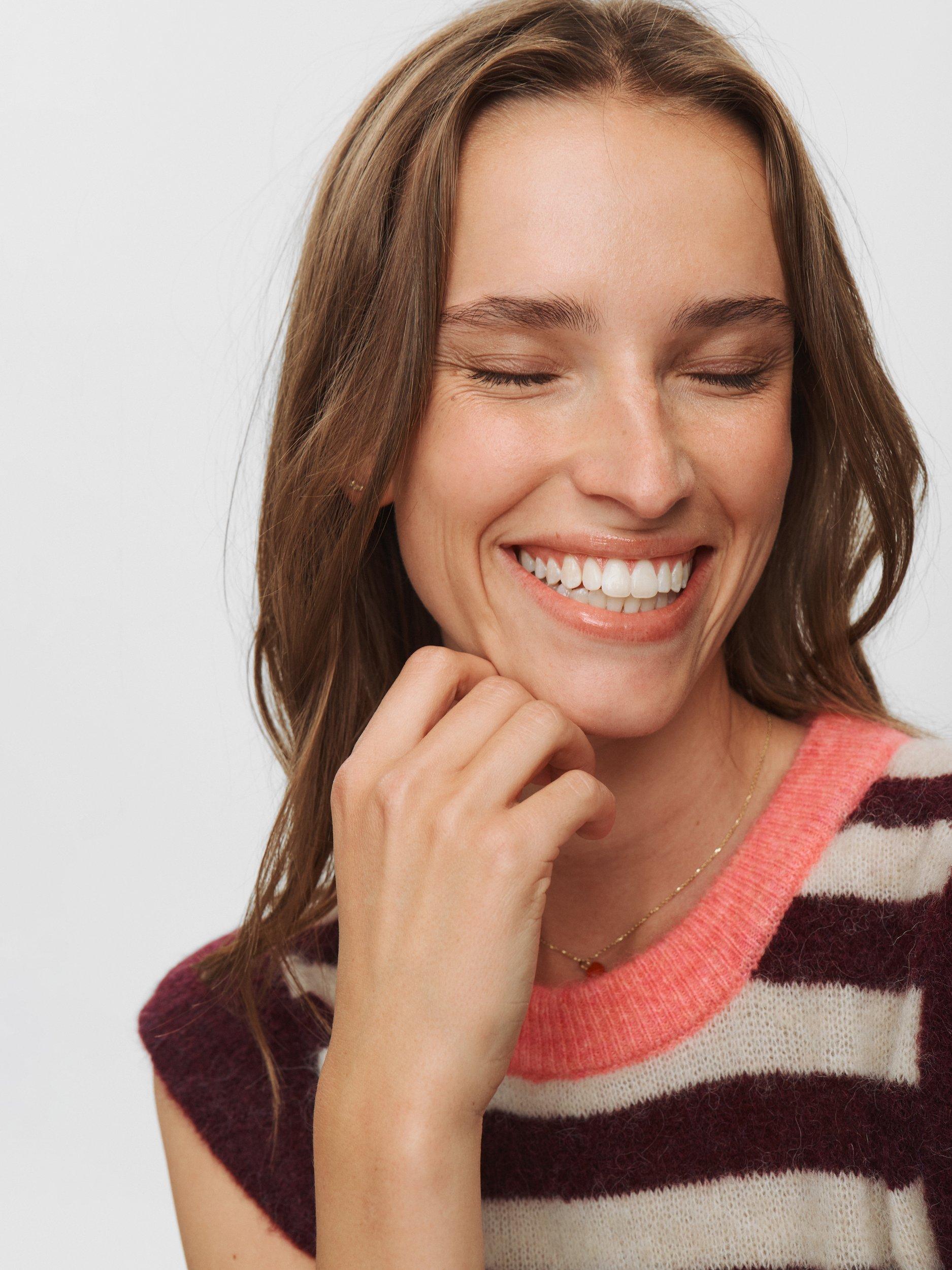 Product image 5 of 7, which shows Numph Ciara Riette Stripe Wool Rich Tank Top, Multi, XXL