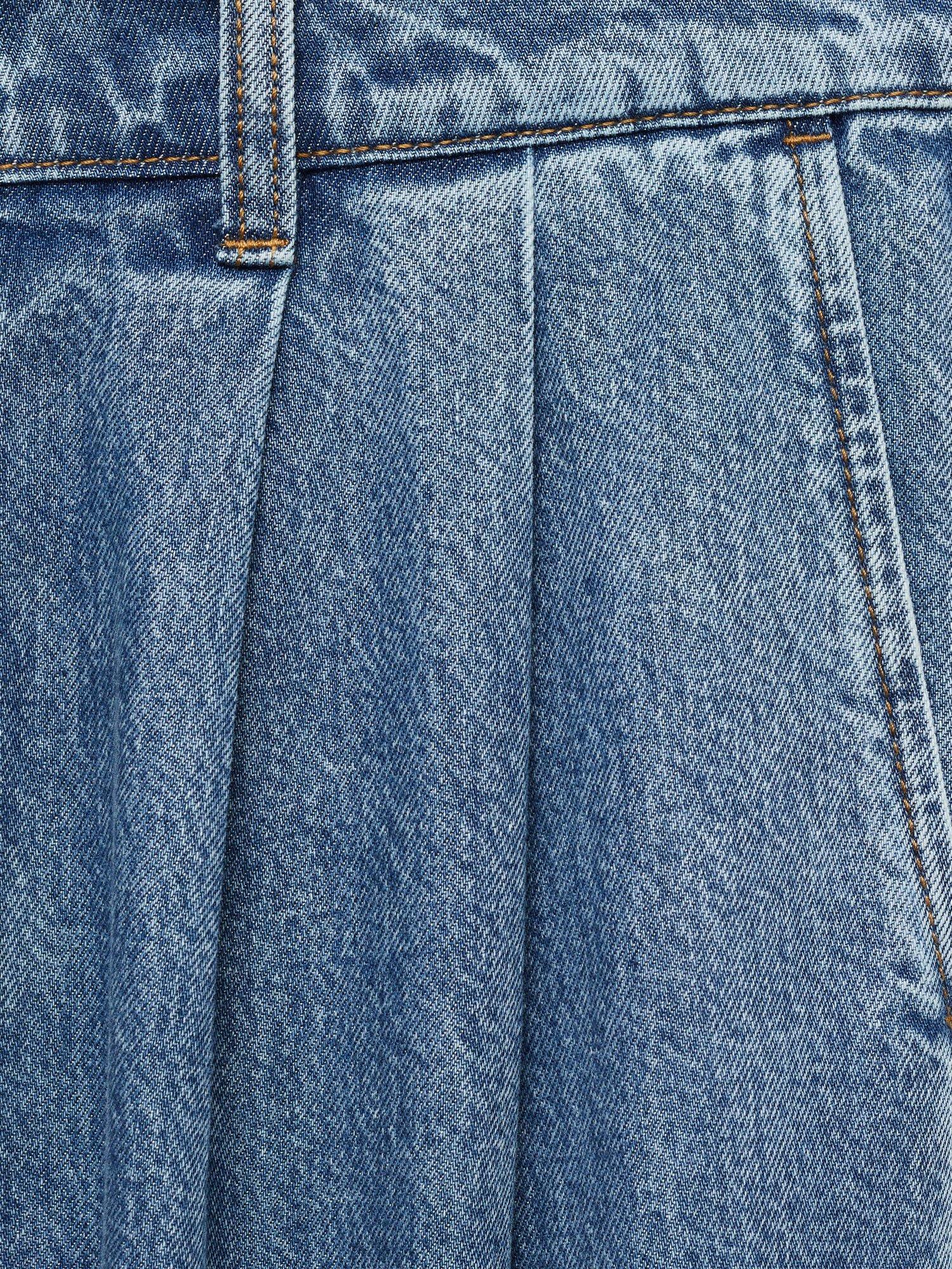 Product image 5 of 8, which shows Mango Melissa Cotton Blend Wide Leg Jeans, Medium Blue, 10