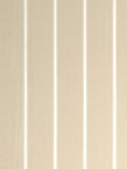 John Lewis Padstow Stripe Cotton Pair Lined Pencil Pleat Curtains, Putty, Putty