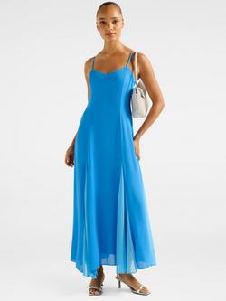 Forever New Dahlia Godet Maxi Dress, Cornflower