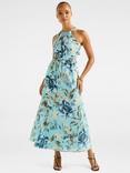 Forever New Dakota Floral Halterneck Midi Dress, Multi