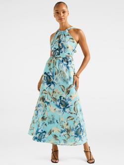 Forever New Dakota Floral Halterneck Midi Dress, Multi, Multi